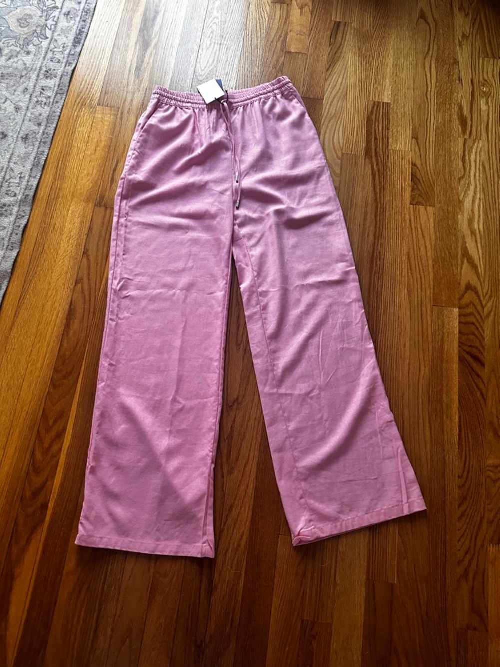 NWT Pink Wide Leg Drawstring Pants